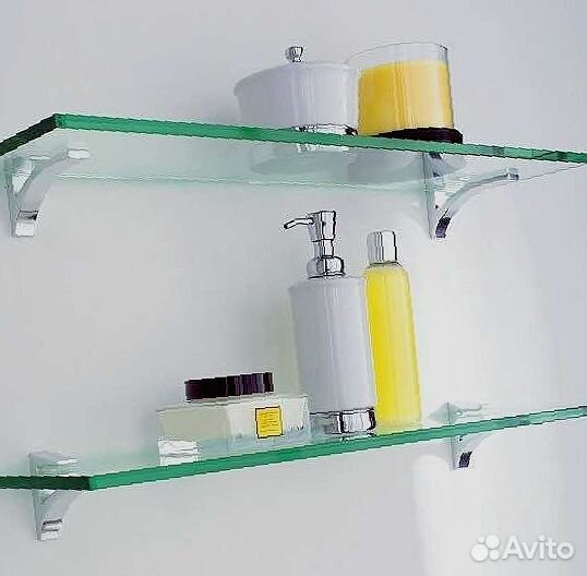 Стеклянная полка в нишу