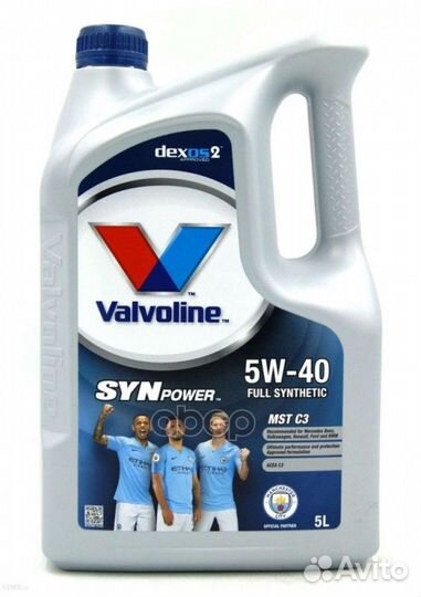 Масло valvoline 5W40 synpower MST C3 5Л (GM dexos