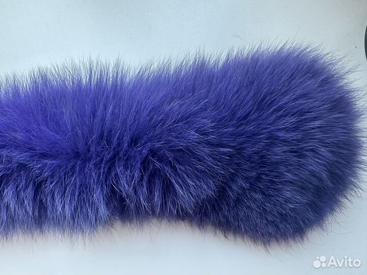 Мех натуральный крашенный песец чернобурка