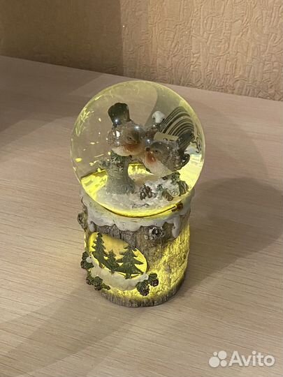 Стеклянный шар со светом