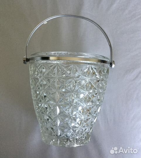 Ваза (ведро для льда) стекло хрусталь Винтаж СССР