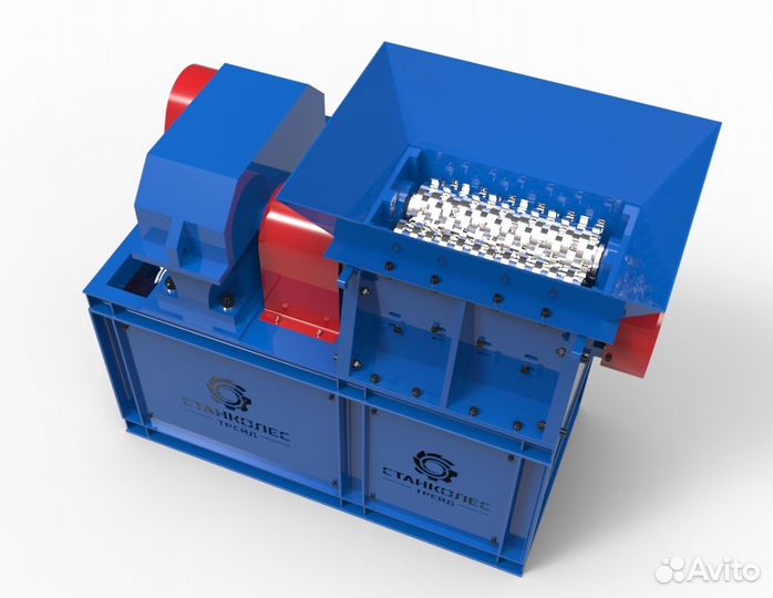 Двухвальный шредер дшв-мини 500, усиленный