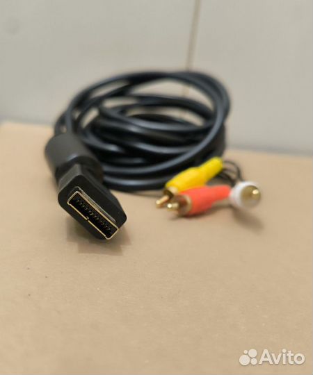 Оригинальный композитный AV кабель для PS2 и PS3