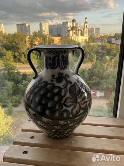 Ваза лфз синяя птица винтаж