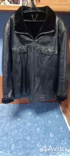 Кожаная дубленка мужская