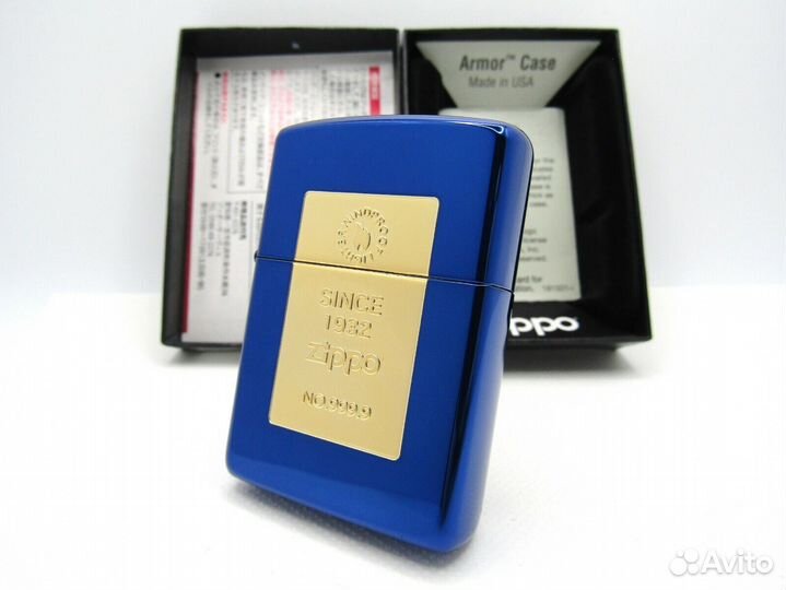 Зажигалка Zippo Armor - Deep Blue Gold Ingot