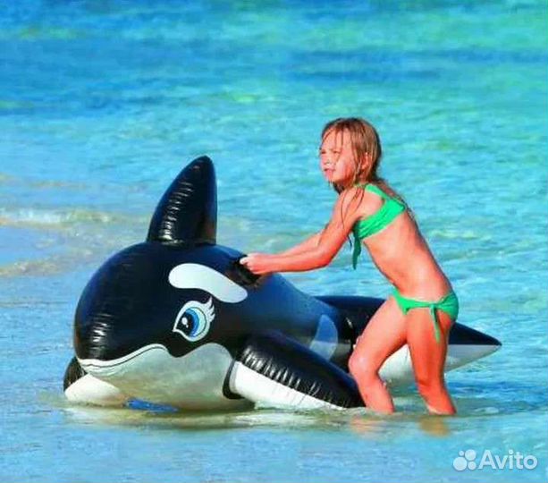 Надувная игрушка наездник, Касатка - черная
