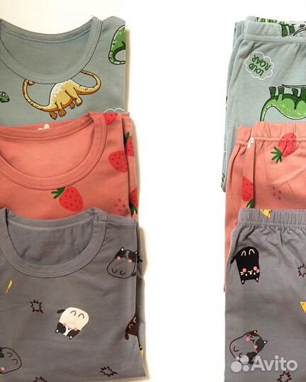 Хлопковые детские пижамы. Одежда для дома 1 шт