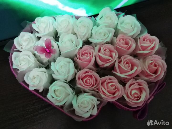 Букет из мыльных роз