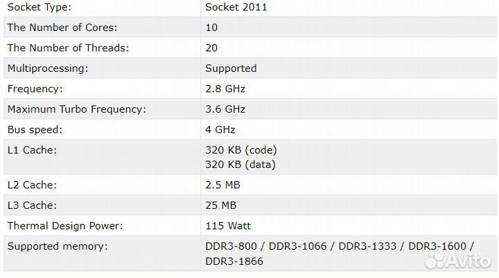 Xeon E5 2680v2 (10 ядер, 20 потоков, LGA 2011)