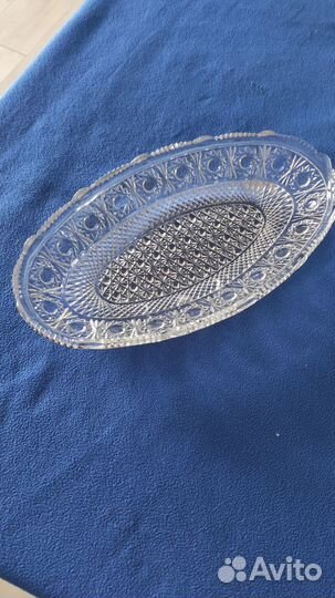 Блюдо хрусталь - овальное