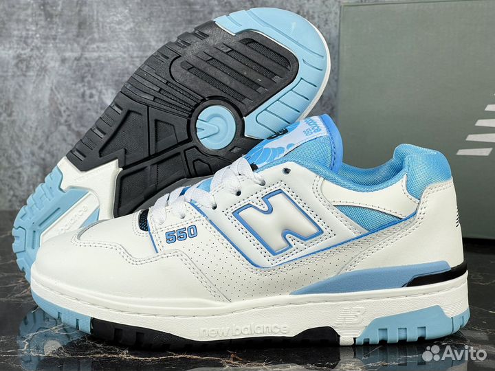 New Balance 550 UNC White University Blue