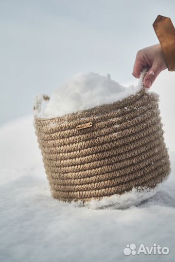 Корзина интерьерная вязаная ручная работа