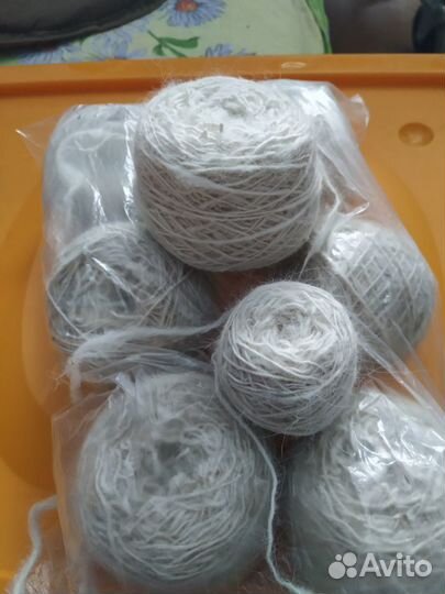 Пряжа для вязания из пуха самоеда