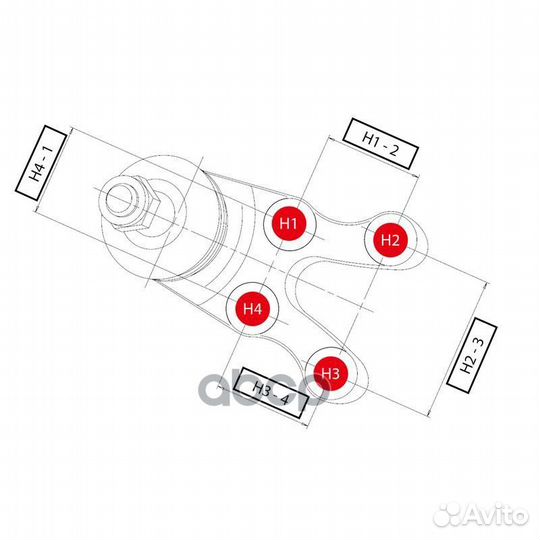 Опора шаровая cadillac escalade II 99-06 пер.по