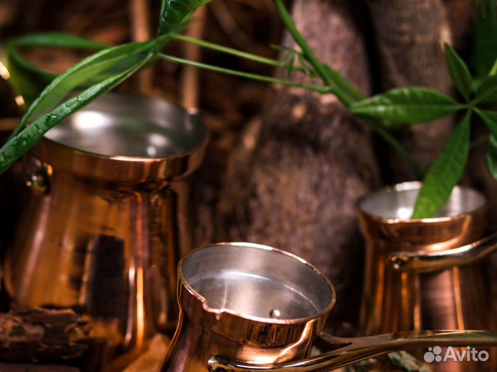 Турка для варки кофе MG 440мл олово, гладкая