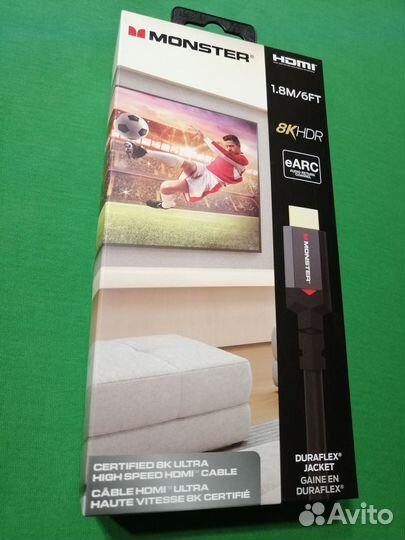 Кабель Monster 1.8m Essentials UHS 8K eARC hdmi
