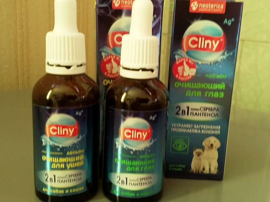 Лосьоны очищающие для глаз и ушей кошки "Cliny"