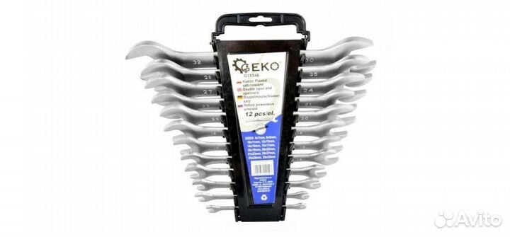 Набор ключей geko рожковых 6-32 мм