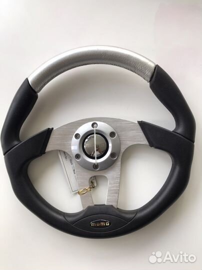 Спортивный руль Momo Drifting d13, серебристый