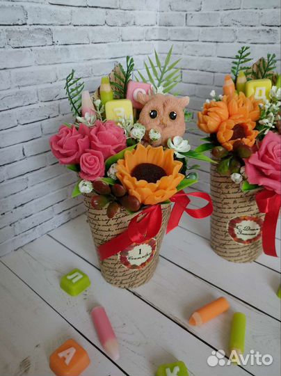 Букет из мыла учителю, воспитателю