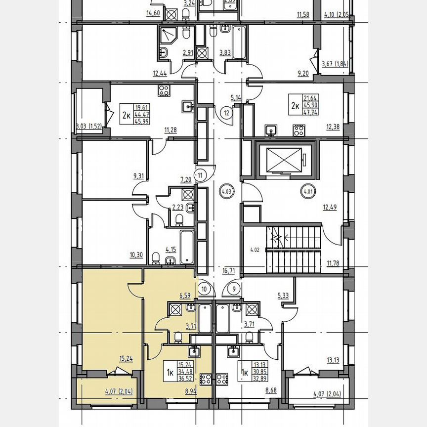 1-к. квартира, 36,5 м², 4/12 эт.