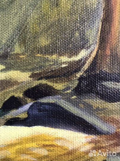 Картина маслом лесной пейзаж