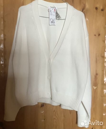 Uniqlo Кардиган новый хлопок белый