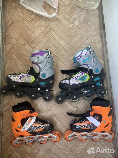 Роликовые коньки детские раздвижные 35-38