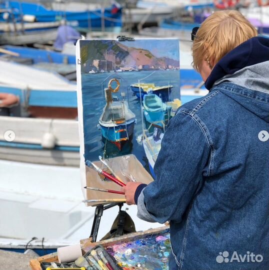 HD469 Лодки Балаклавы кисти Анны Давыдченко