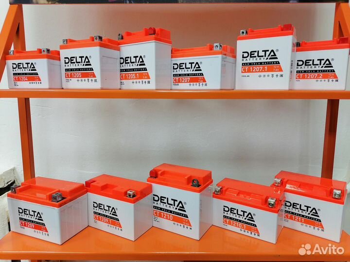 Большой выбор мотоаккумуляторов Delta
