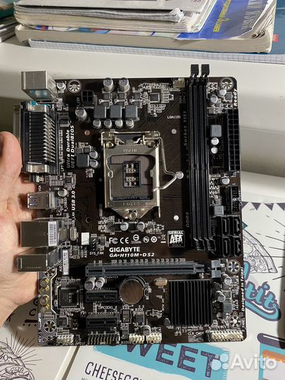 Материнская плата сокет 1155 ga-h110m