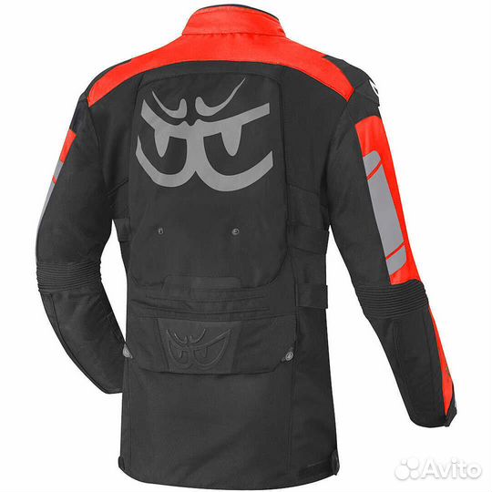 Motorcycle мотокуртка in Berik 2.0 Technical Fabric NJ-193328 Safari Pro Black Red