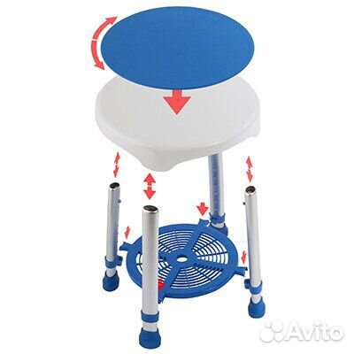 Стул для ванн с поворотным сидением