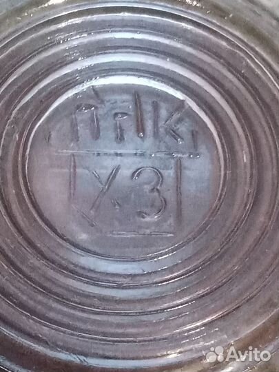 Розетки хрусталь синий,СССР,винтаж,бу,цена за 5шт