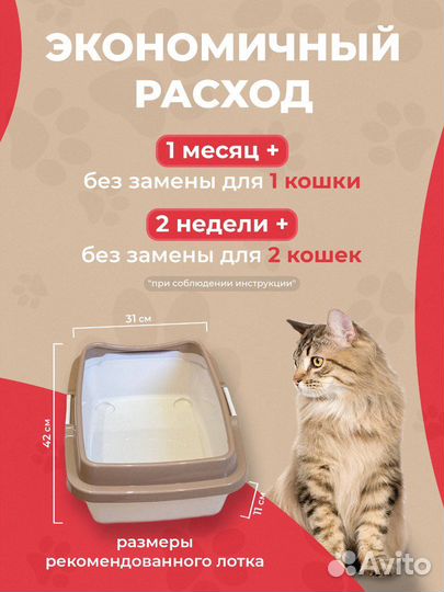 Наполнитель для кошачьего туалета на месяц