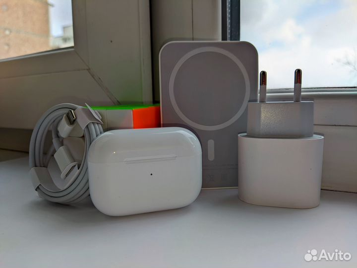 Подарочный набор apple 6в1 наушники/часы/зарядка