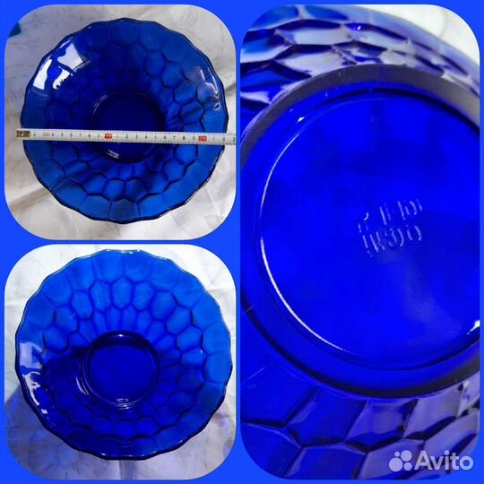 Вазы из цветного стекла СССР