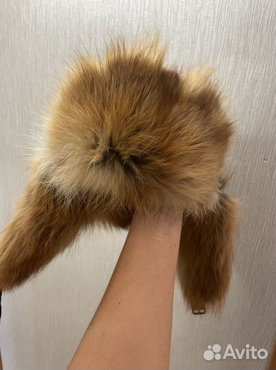 Шапка ушанка из лисы