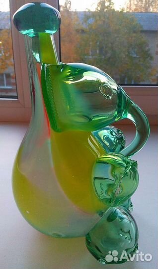 Слон - штоф, цветное стекло СССР