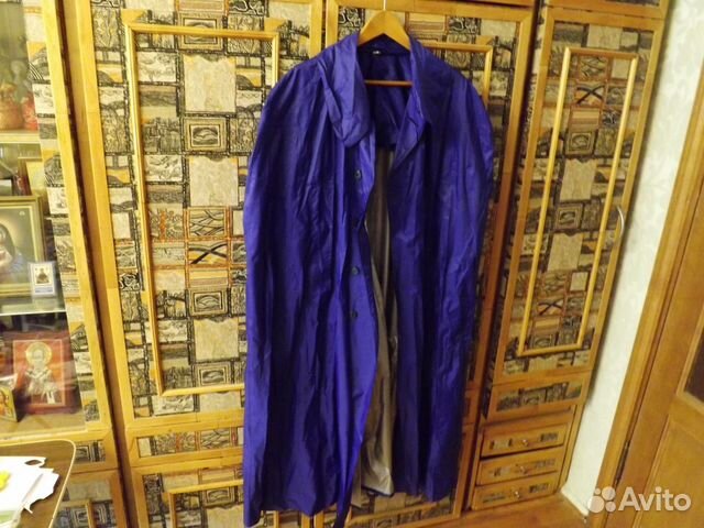 Плащ-накидка синяя, новая