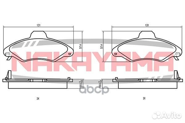 Колодки тормозные HP8196NY nakayama