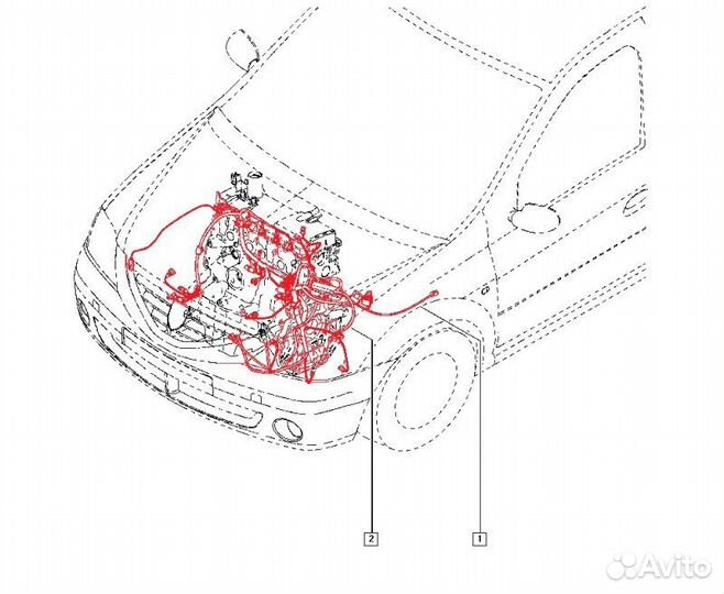 Проводка подкапотная Renault Logan K7M