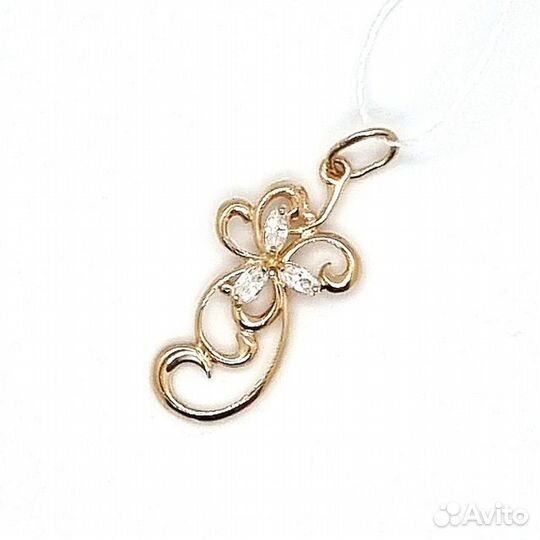 Золотая подвеска с камнем