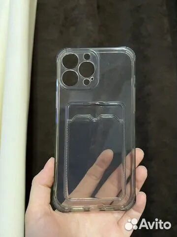 Чехол на iPhone 13 pro max с карманом для карт