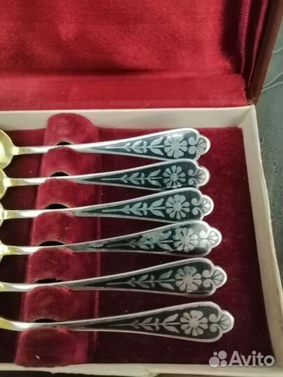 Серебряные кофейные ложки 875 пр