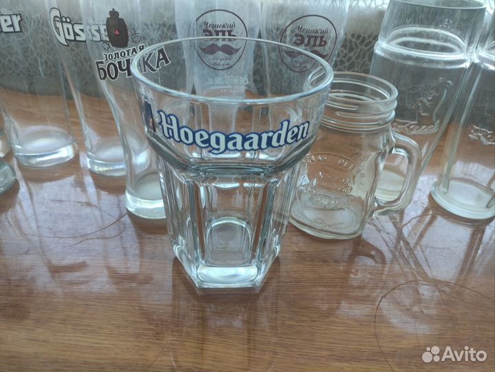 Бокалы пивные разного размера новые