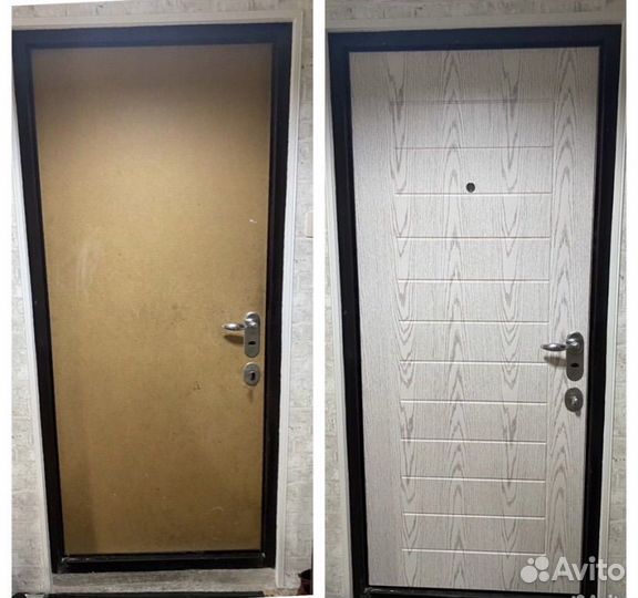 Установка мдф панелей, Обивка и Утепление Дверей