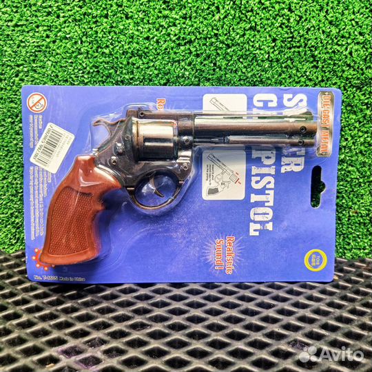 Металлический револьвер пугач пистоны
