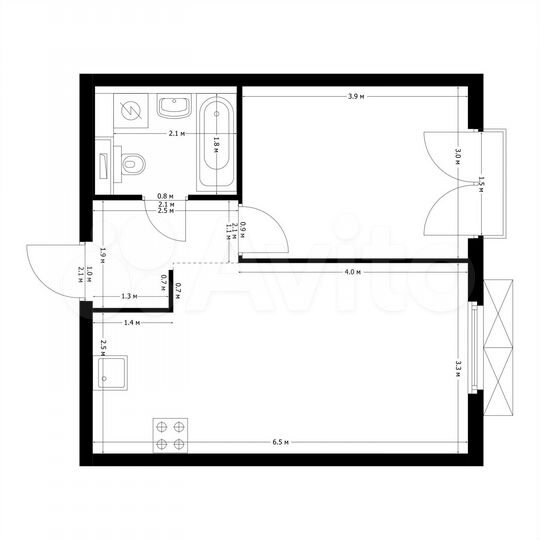 1-к. квартира, 39,7 м², 10/26 эт.